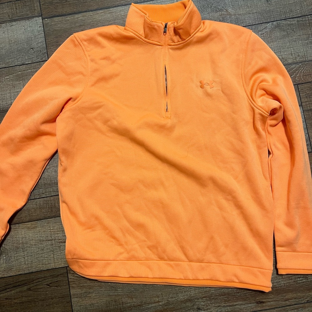 Under Armour Men's Orange Zip-Up Sweater